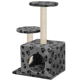 Vidaxl Cat Scratch Post avec Sisal Scratch Posts 60 cm Pootprints Gray