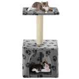 VidaXL cat scratching post with sisal scratching post 55 cm Pootprints Gray