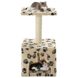 Vidaxl Cat Scratching Post med sisal skrabe post 55 cm pootprints beige