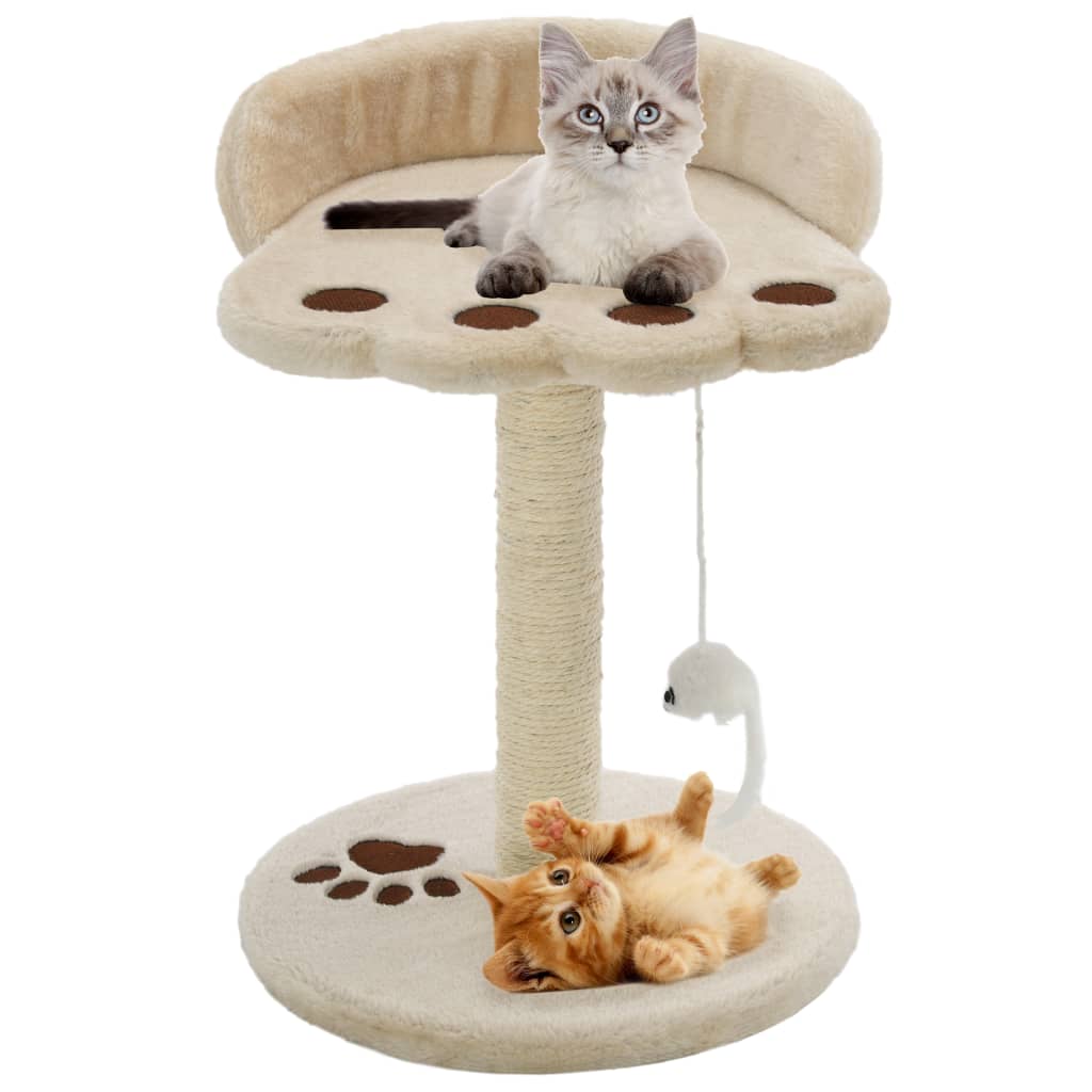 Vidaxl Cat Scracking Post s Sisal Scratching Post 40 cm Beige a Brown