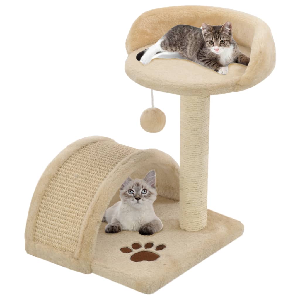 Vidaxl Cat Scracking Post s Sisal Scratching Post 40 cm Beige a Brown