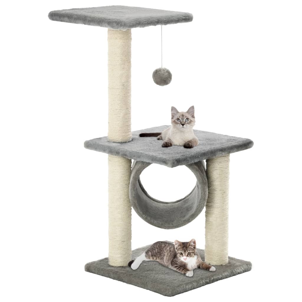 Vidaxl Cat Scratching Post med sisal skrabe stillinger 65 cm grå