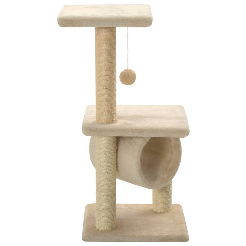 VIDAXL -Katze Kratzerpfosten mit Sisal -Kratzern 65 cm Beige