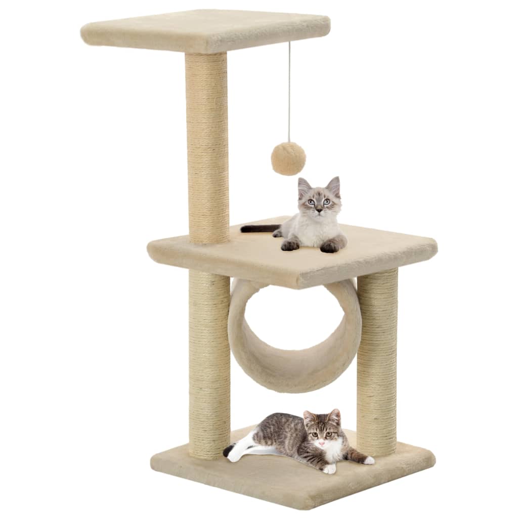 Vidaxl Cat Grakeding Post con graffi di sisal 65 cm beige