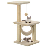 VIDAXL -Katze Kratzerpfosten mit Sisal -Kratzern 65 cm Beige