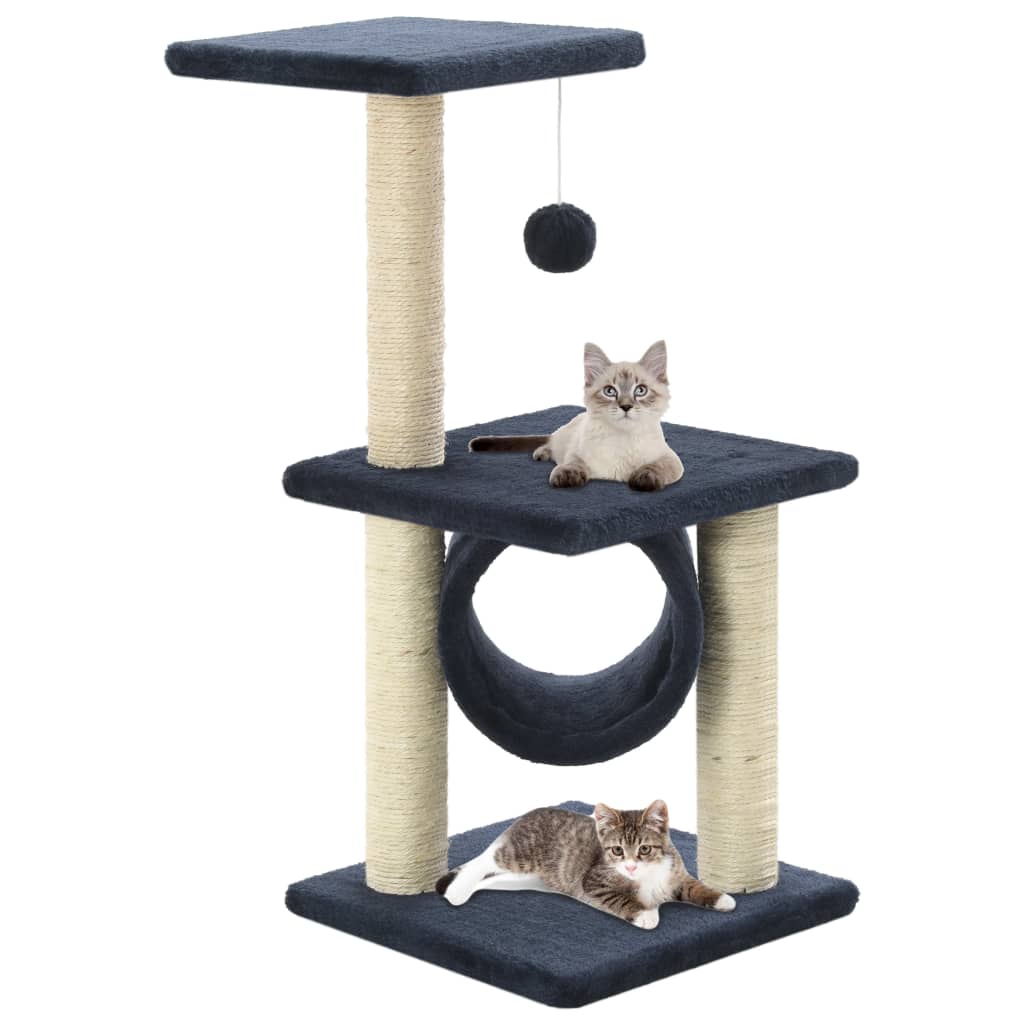 Vidaxl Cat Scracking Post s sisal škrábancovými sloupky 65 cm tmavě modrá