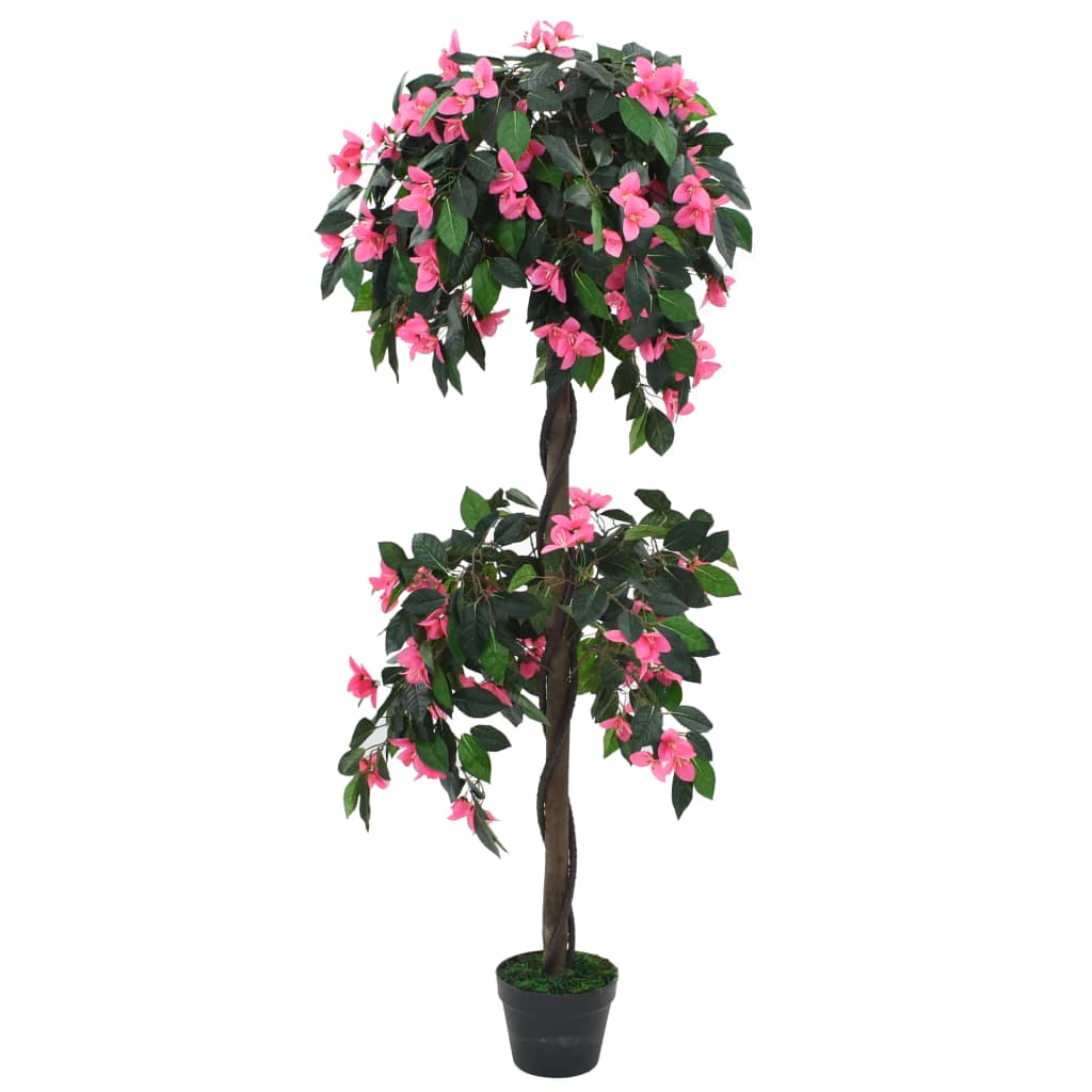 VIDAXL Künstliche Pflanze mit Pot Rododendron 155 cm grün und rosa