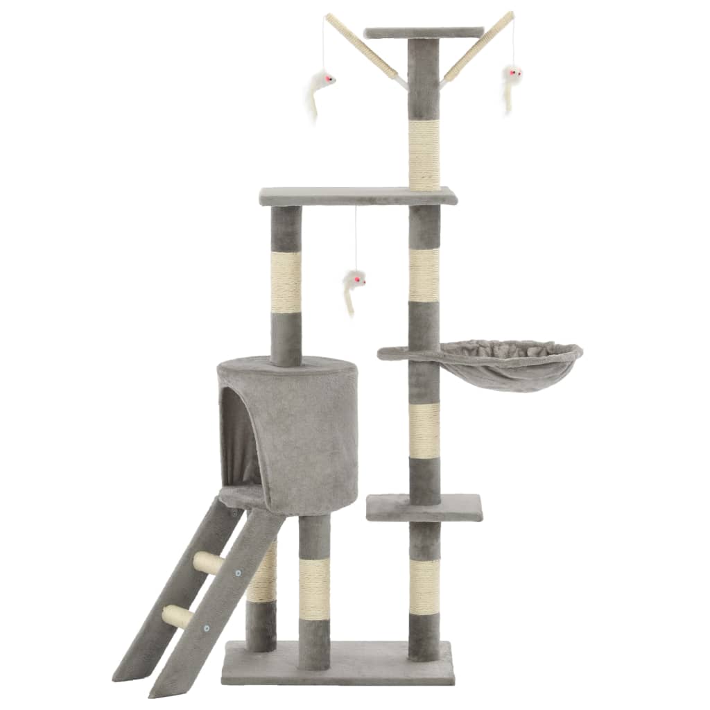 Vidaxl Cat Scratch Post avec Sisal Scratch Posts 138 cm Gray