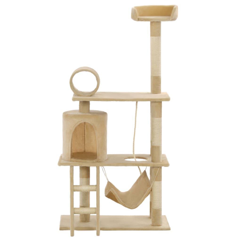 Vidaxl Cat Scracking Post s sisal škrábanci 140 cm beige