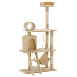 Vidaxl Cat Scracking Post s sisal škrábanci 140 cm beige