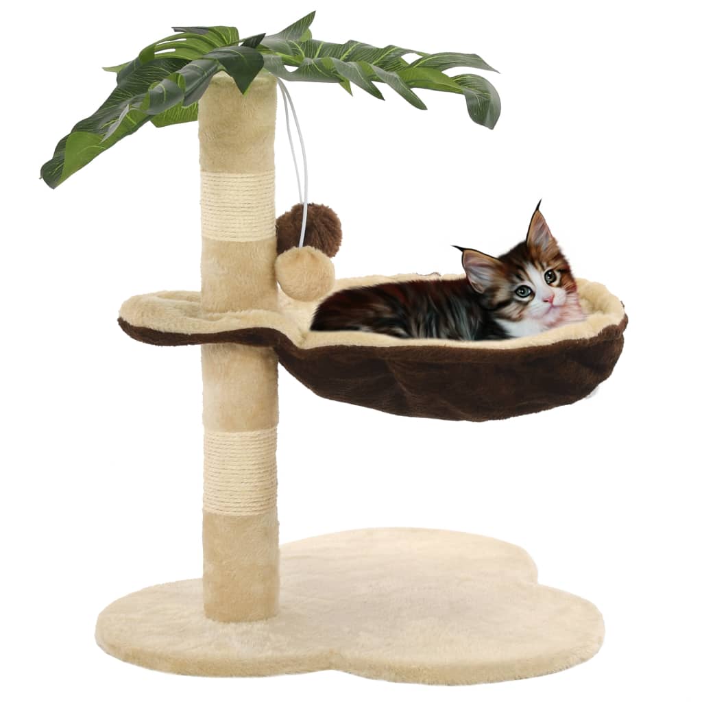 Vidaxl Cat Scratching Post med Sisal Scratching Post 50 cm Beige och Brown