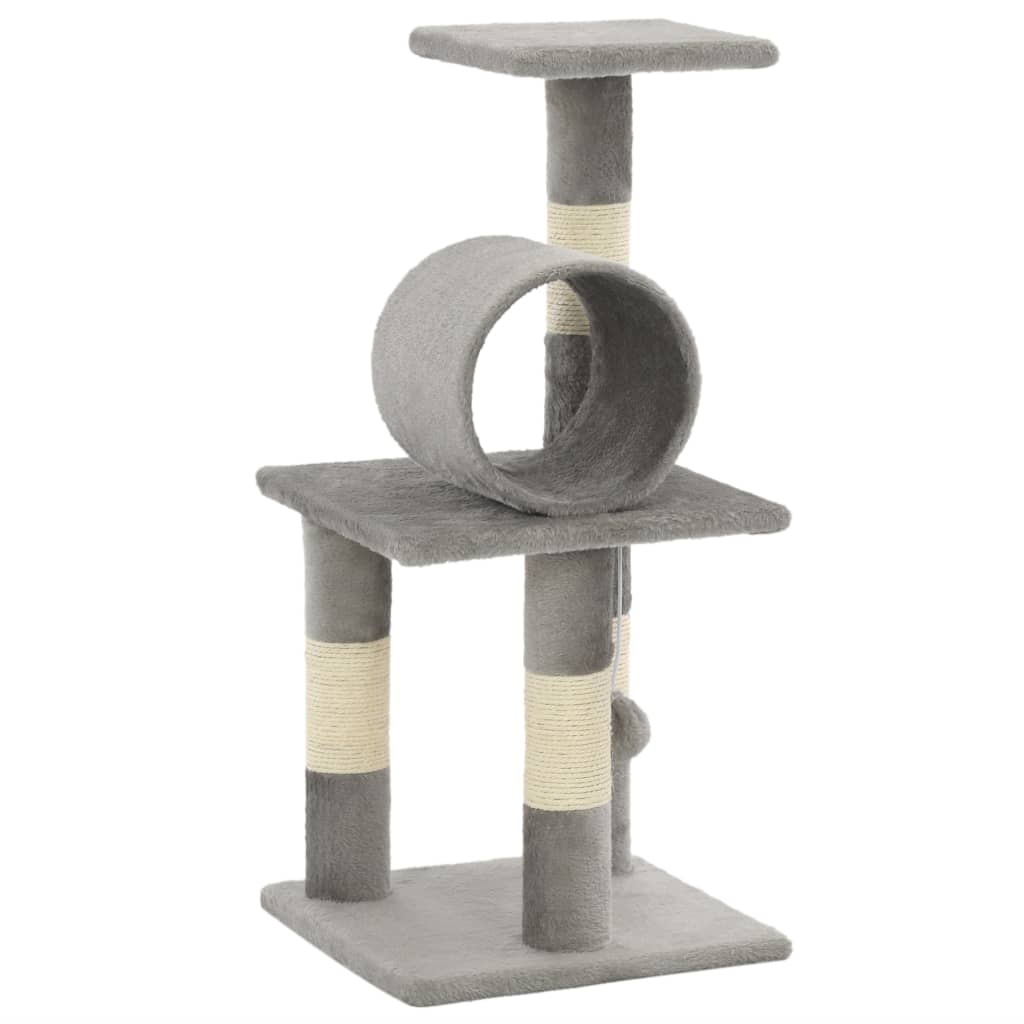 Vidaxl Cat Scracking Post s sisal škrábancovými sloupky 65 cm šedá