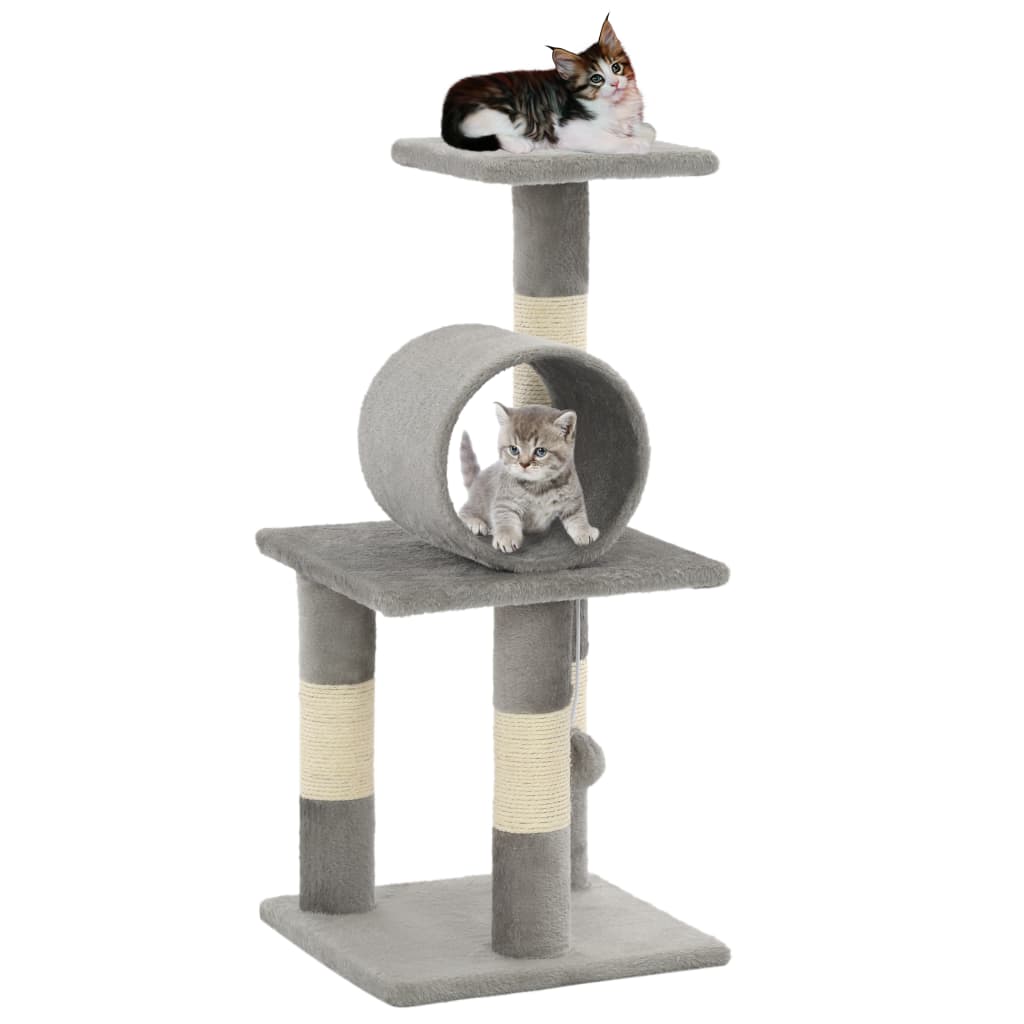 Vidaxl Cat Scracking Post s sisal škrábancovými sloupky 65 cm šedá