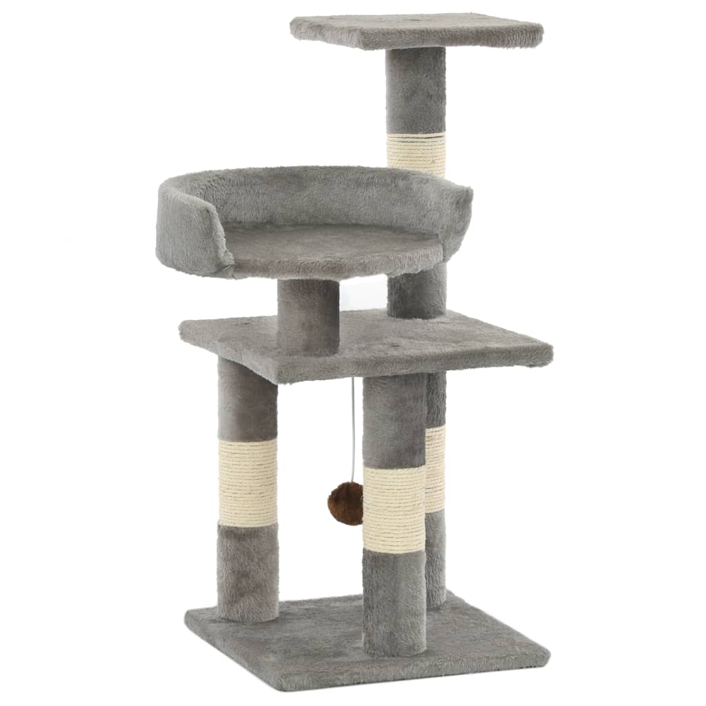 Vidaxl Cat Scracking Post s sisal škrábancovými sloupky 65 cm šedá