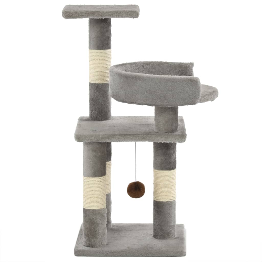 Vidaxl Cat Scracking Post s sisal škrábancovými sloupky 65 cm šedá