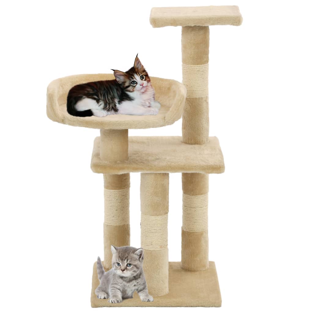 Vidaxl Cat scratching post with Sisal scratching posts 65 cm Beige