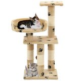 Vidaxl Cat Grakeding Post con graffi di sisal 65 cm Pootprints beige