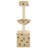 Vidaxl Cat Scracking Post s sisal škrábanci 105 cm pootprints beige