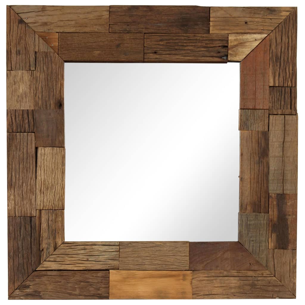 Miroir Vidaxl 50x50 cm Bois recyclé solide