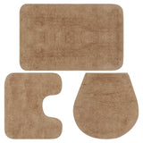 Vidaxl Bathmatting Set di tessuto beige a 3 pezzi