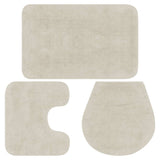 VidaXL Bathmatting set fabric white 3-piece