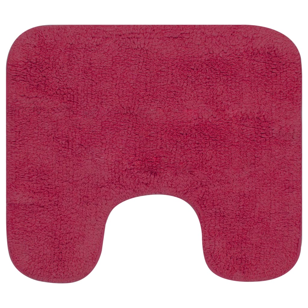 VidaXL Bathmatting set fabric fuchsia 3-piece