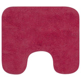 Vidaxl Bathmatting Set Fabric Fuchsia 3-del