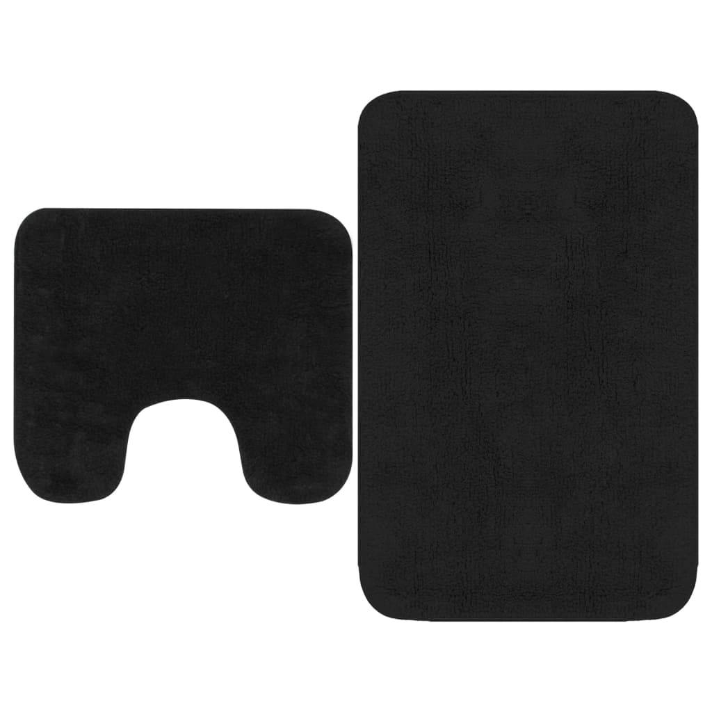 VidaXL Bathmatting set Fabric Anthracite 2-piece