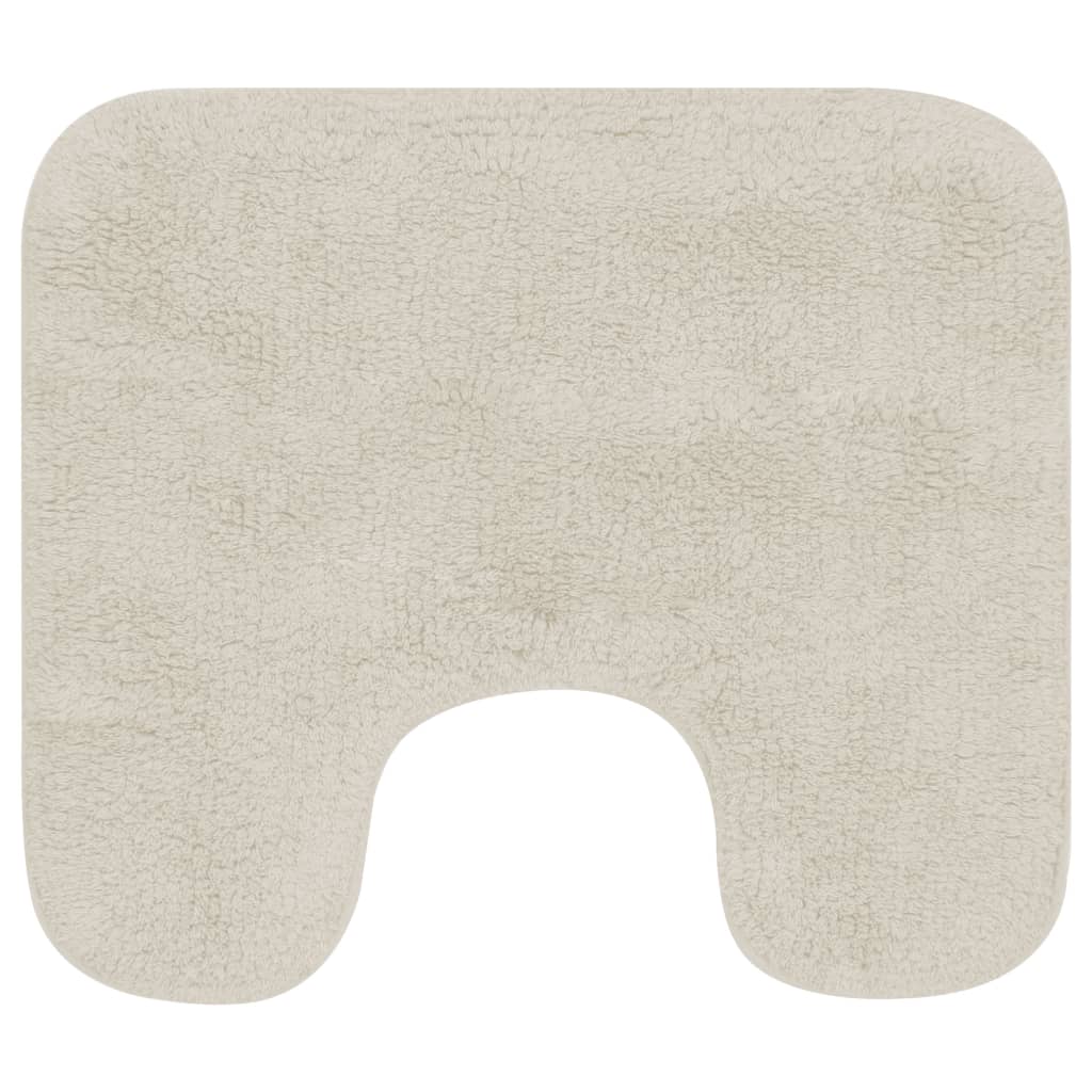 VidaXL Bathmatting set fabric white 2-part