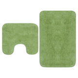 VidaXL Bathmatting set fabric green 2-part