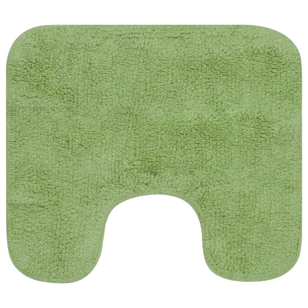 Vidaxl Bathmatting Set Fabric Green 2-Part