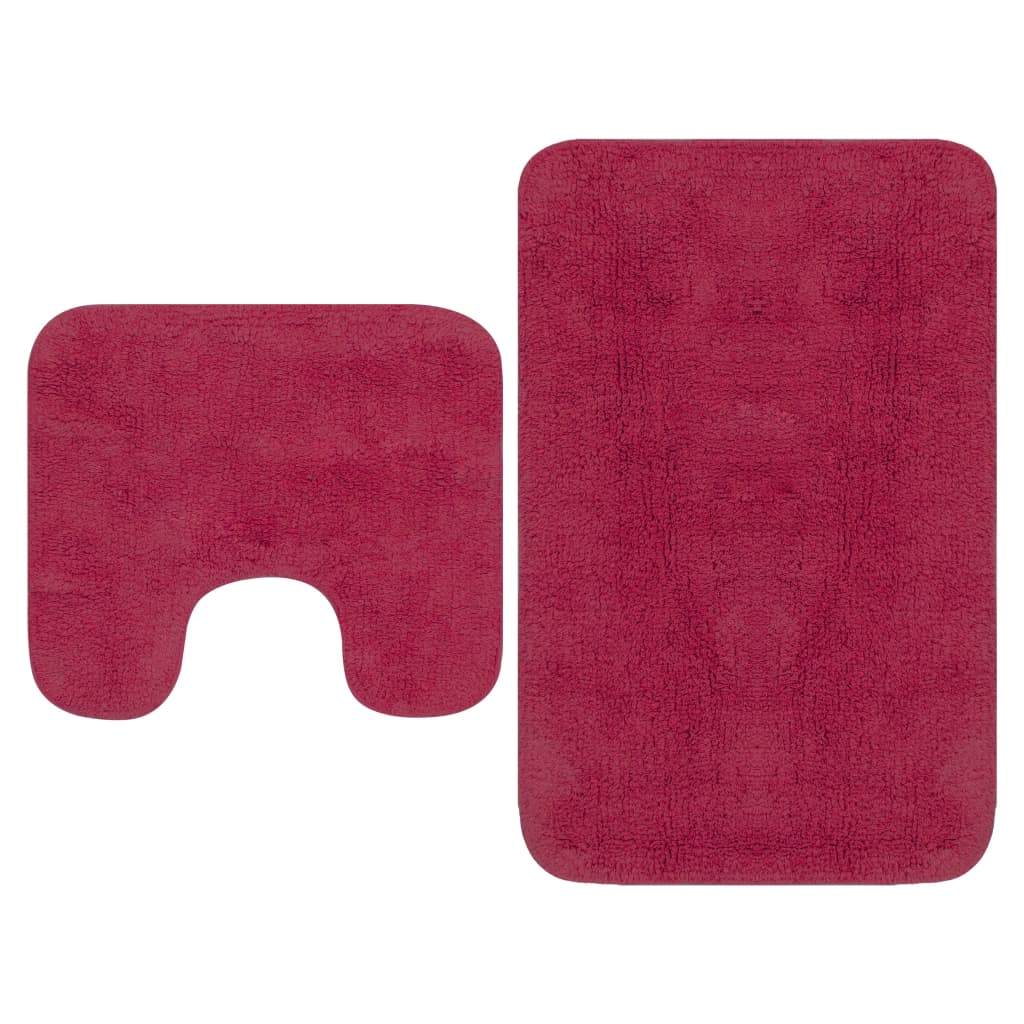 Vidaxl BathMatting set tyg fuchsia 2-stycken