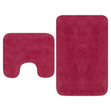 VidaXL Bathmatting set fabric fuchsia 2-piece