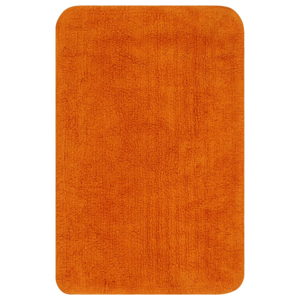 Vidaxl Bathmatting Set Fabric Orange en 2 parties