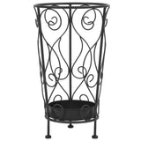 Vidaxl Soporte para paraguas estilo vintage 26x46 cm de metal negro