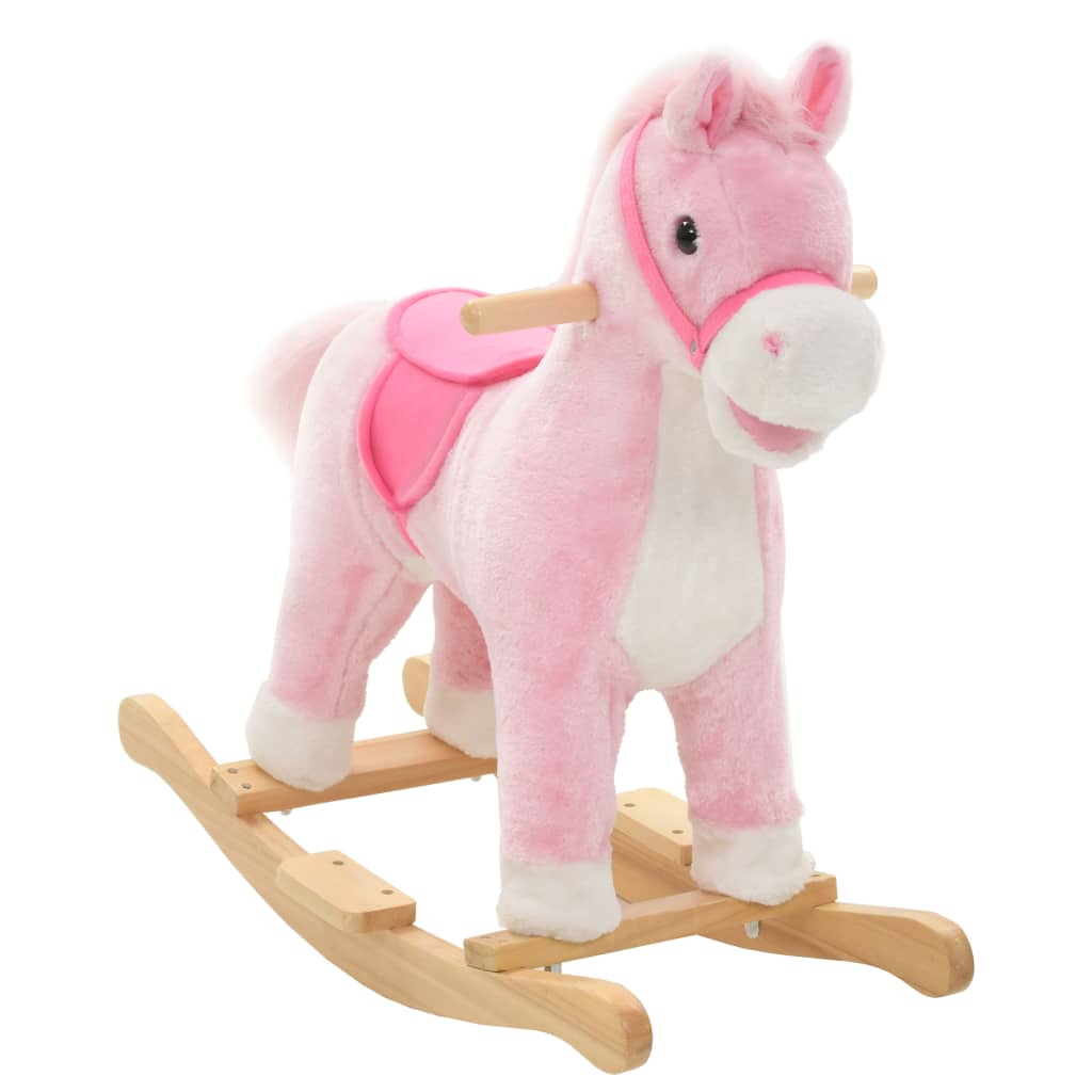 Vidaxl Hobbeldier Horse 65x32x58 cm Plush Pink