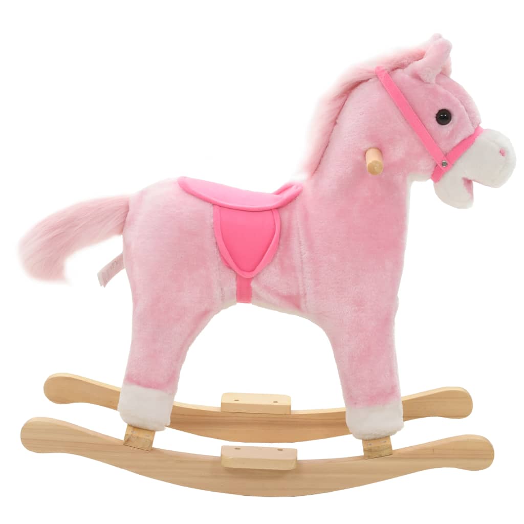 Vidaxl Hobbeldier Horse 65x32x58 cm Plush Pink