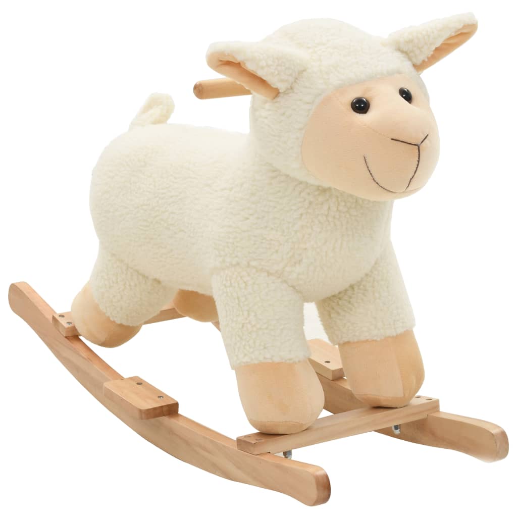 Vidaxl Hobbelier Schaap 78x34x58 cm Plush white