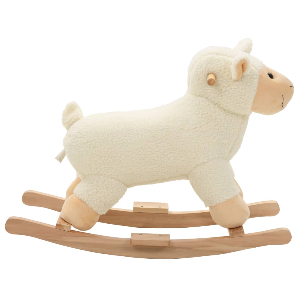 Vidaxl Hobbelier Schaap 78x34x58 cm Plush white