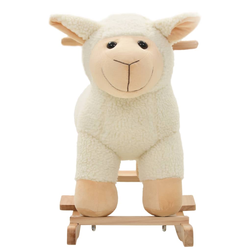 Vidaxl Hobbelier Schaap 78x34x58 cm Plush white