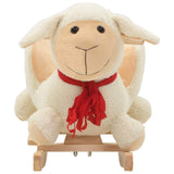 Vidaxl Hobbelier Schaap with backrest 60x32x50 cm Plush white