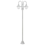 Vidaxl Paal Lighting Garden E27 220 CM Aluminium Hvid 3-delt