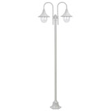 Vidaxl Paal Lighting Garden E27 220 cm Aluminium Hvid 2-delt