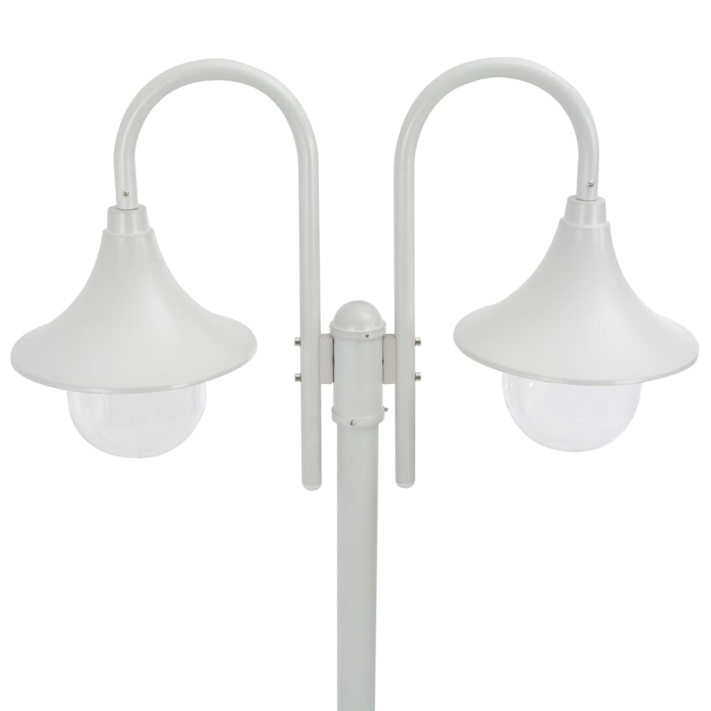 Vidaxl Paal Lighting Garden E27 220 cm Aluminium Hvid 2-delt