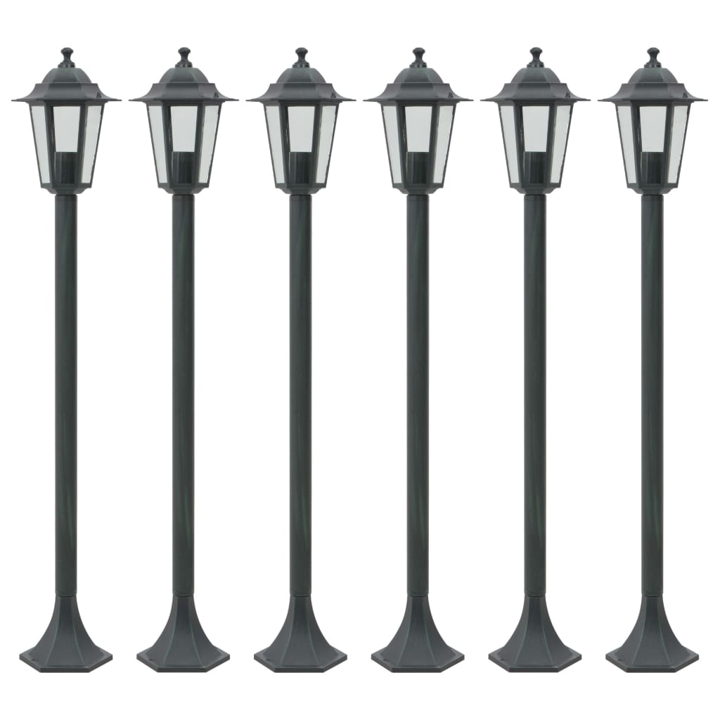 Vidaxl Lighting do ogrodu E27 110 cm aluminium ciemnozielone 6 sts