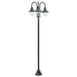 Vidaxl paal Lighting Garden E27 220 cm Aluminium Dark gréng 3-Stéck