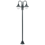 Vidaxl paal Lighting Garden E27 220 cm Aluminium Dark gréng 3-Stéck