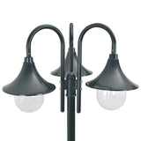 Vidaxl paal Lighting Garden E27 220 cm Aluminium Dark gréng 3-Stéck