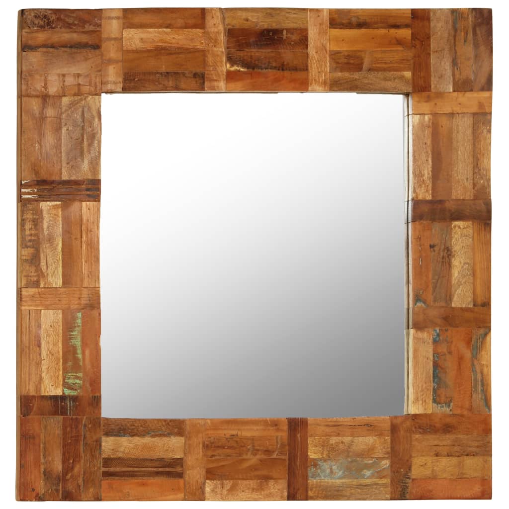 Miroir mural Vidaxl 60x60 cm Bois recyclé solide