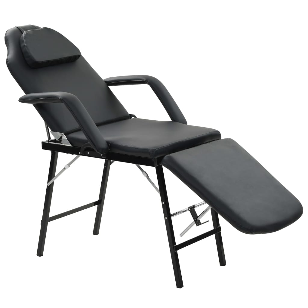 Vidaxl treatment chair for face 185x78x76 cm artificial leather black